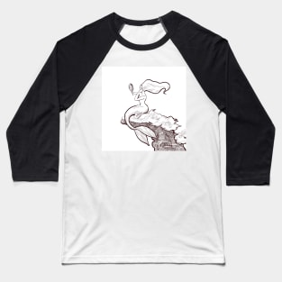 The Mermaid and the Mirror Baseball T-Shirt